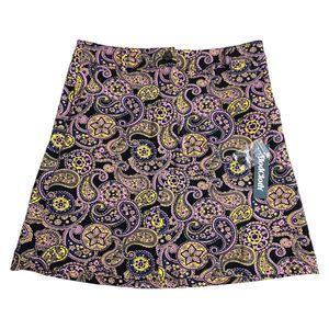 Modcloth Womens Multicolored Paisley Spin Your Partner‎ Mini Skirt 8 NWT